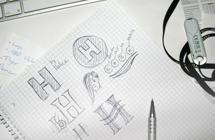 Entstehung von Branding auf dem Papier Entstehung von Branding auf dem Papier